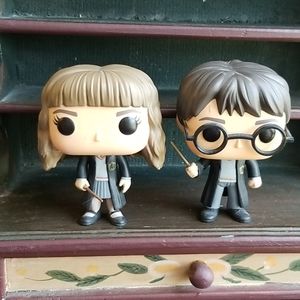 Harry Potter and Hermione Granger Funko Pops